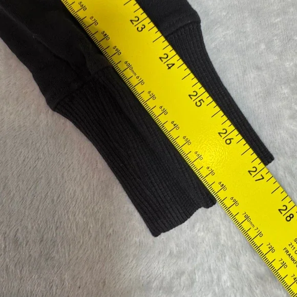 NWOT American Giant Women's Moto Dress M Black Long Sleeve Athleisure - Picture 12 of 13